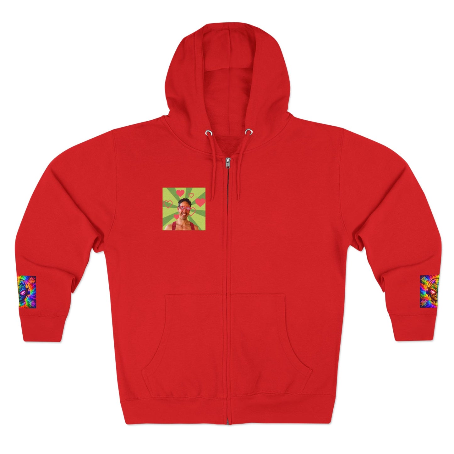 Love Bomb Retro Movie Poster Zip Hoodie