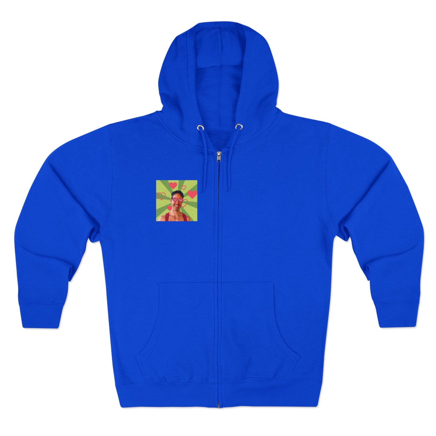 Love Bomb Retro Movie Poster Zip Hoodie