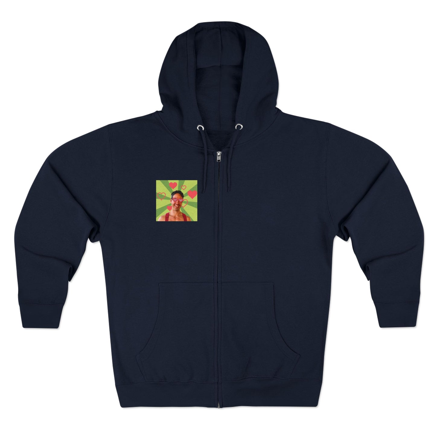 Love Bomb Retro Movie Poster Zip Hoodie