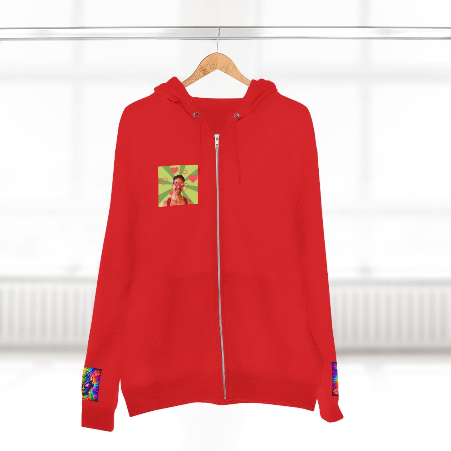 Love Bomb Retro Movie Poster Zip Hoodie