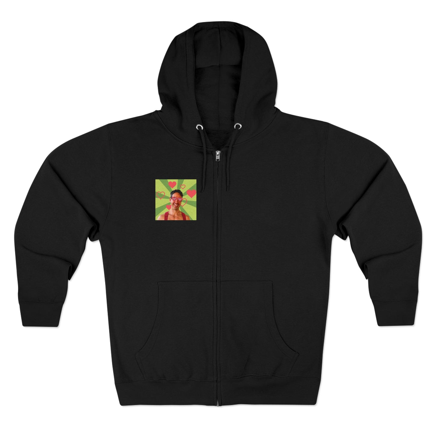 Love Bomb Retro Movie Poster Zip Hoodie