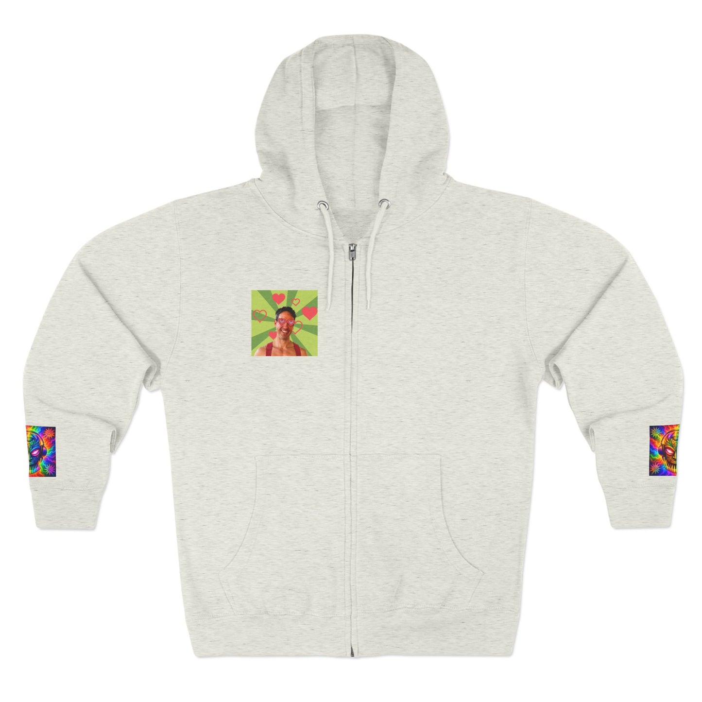 Love Bomb Retro Movie Poster Zip Hoodie