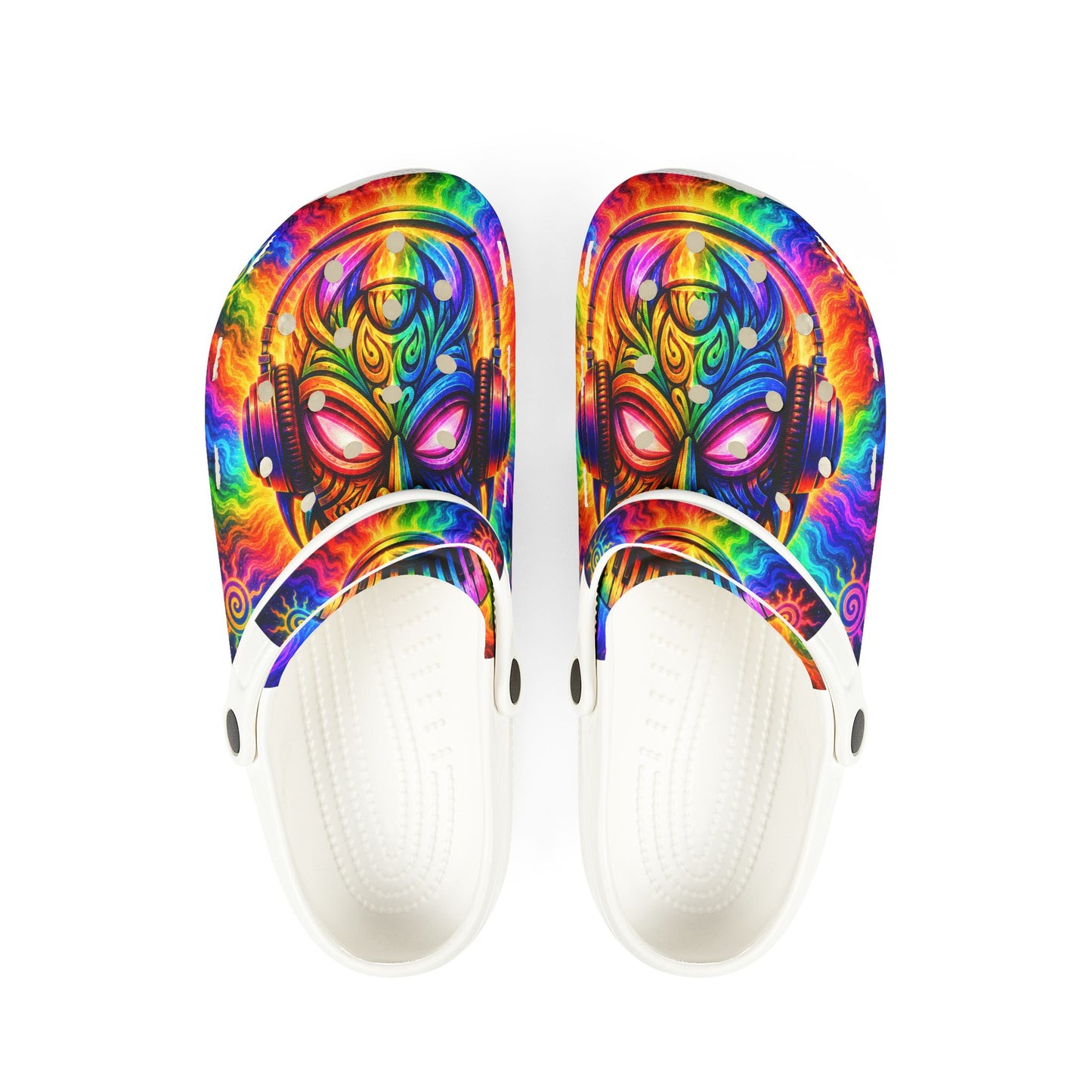 V1B1N EVA Foam Clogs — Colorful Festival Slip-On Shoes