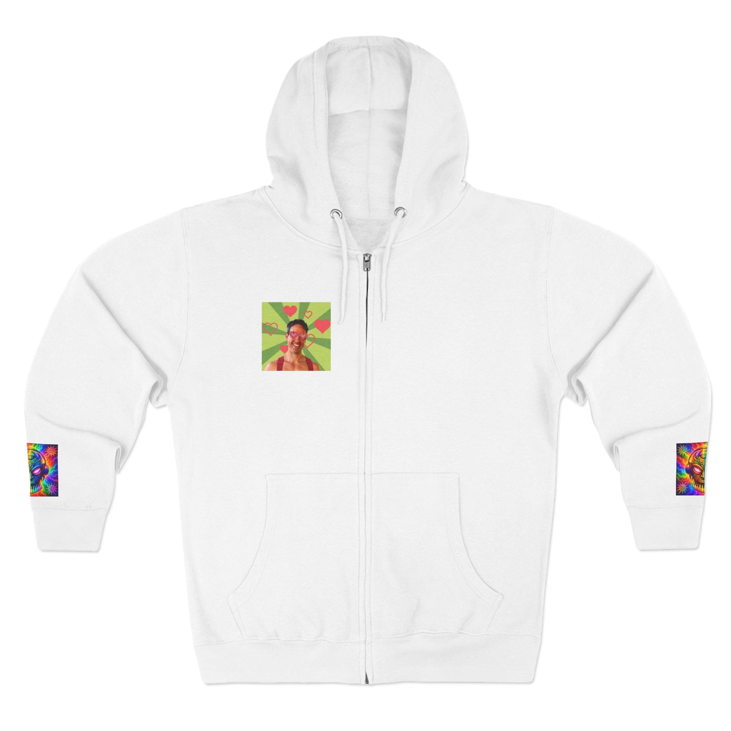 Love Bomb Retro Movie Poster Zip Hoodie