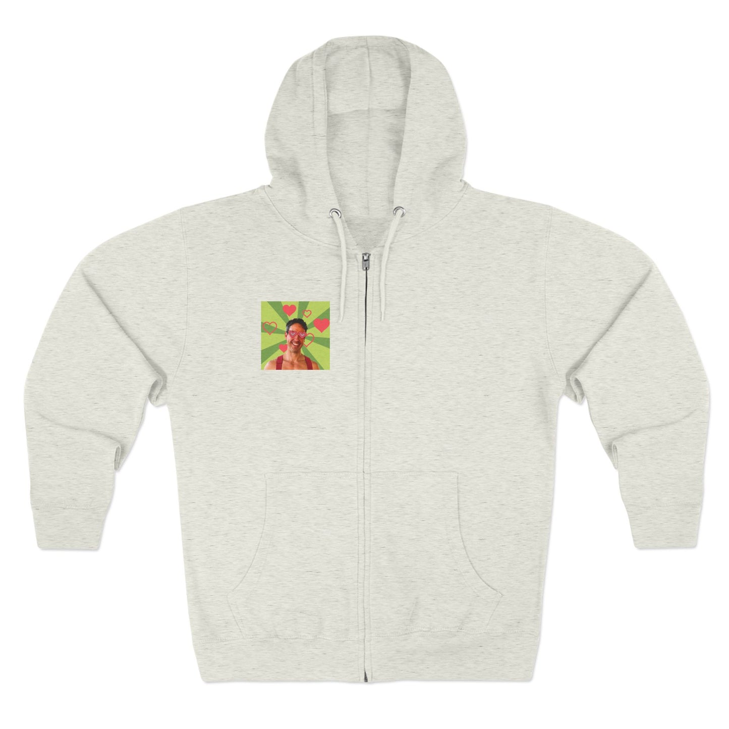 Love Bomb Retro Movie Poster Zip Hoodie