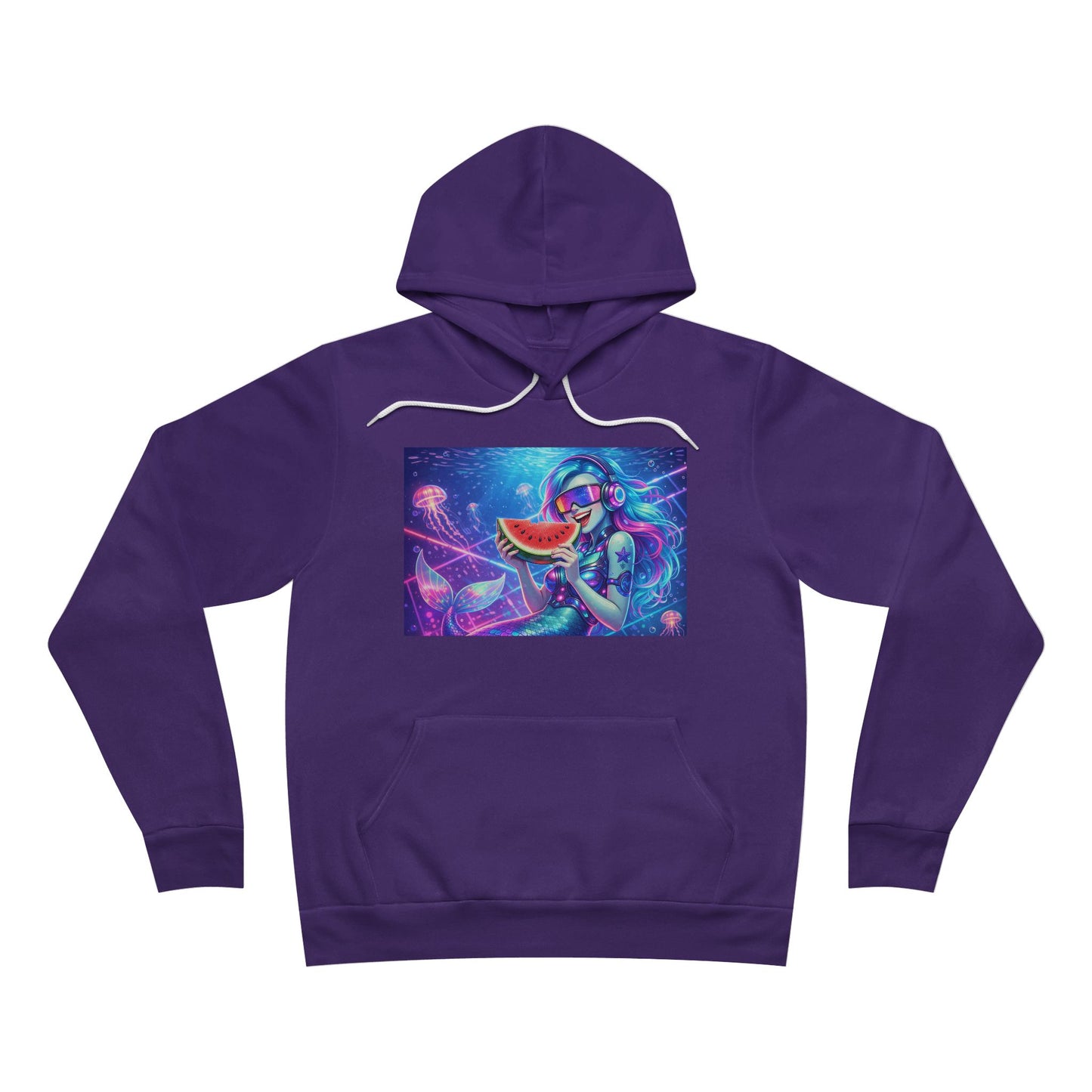 V1B1N Mermaid Hoodie – Colorful Trippy Space Art Pullover