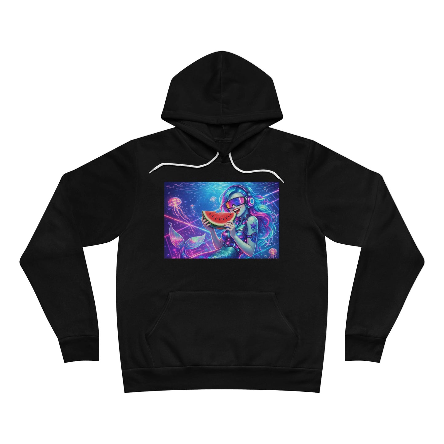 V1B1N Mermaid Hoodie – Colorful Trippy Space Art Pullover