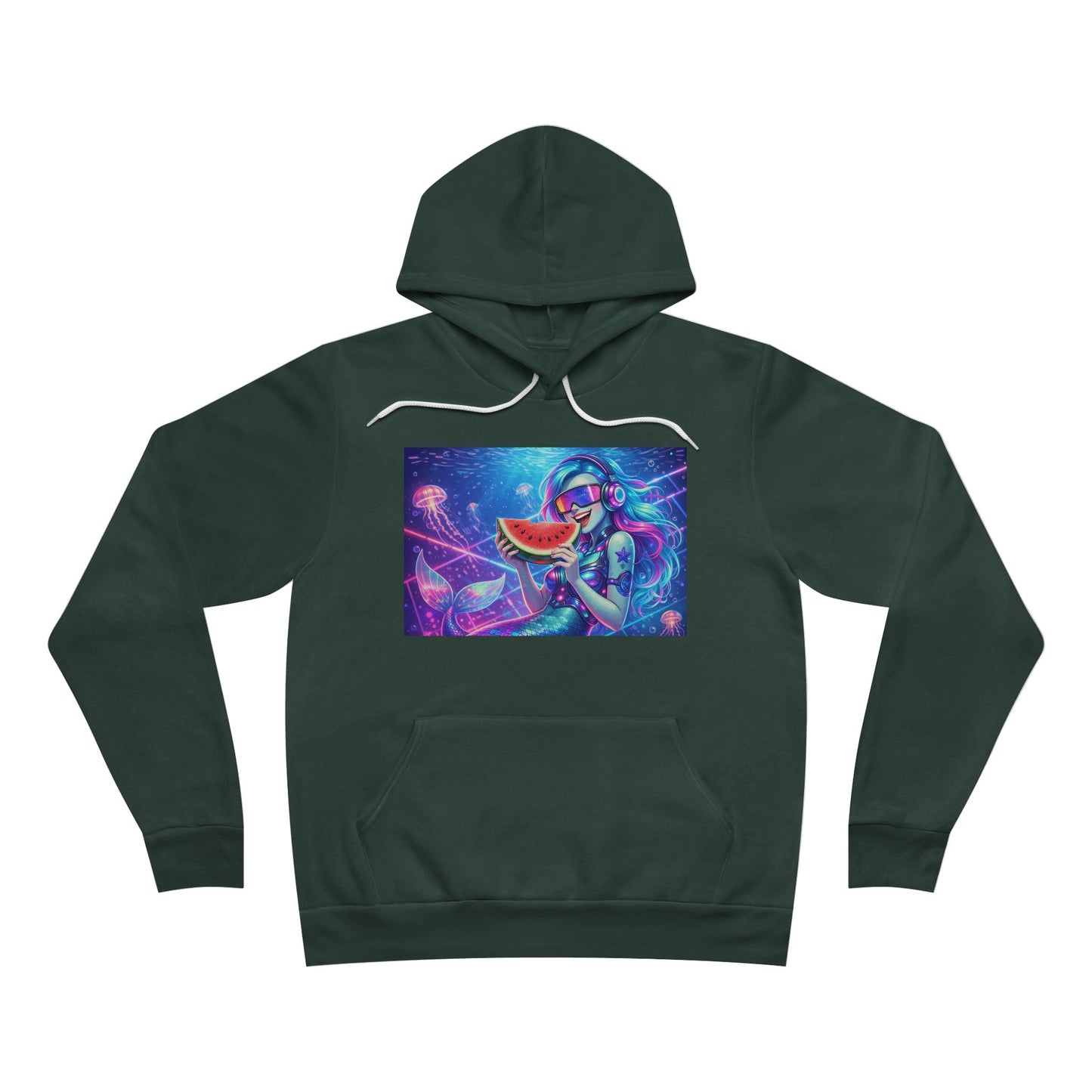 V1B1N Mermaid Hoodie – Colorful Trippy Space Art Pullover