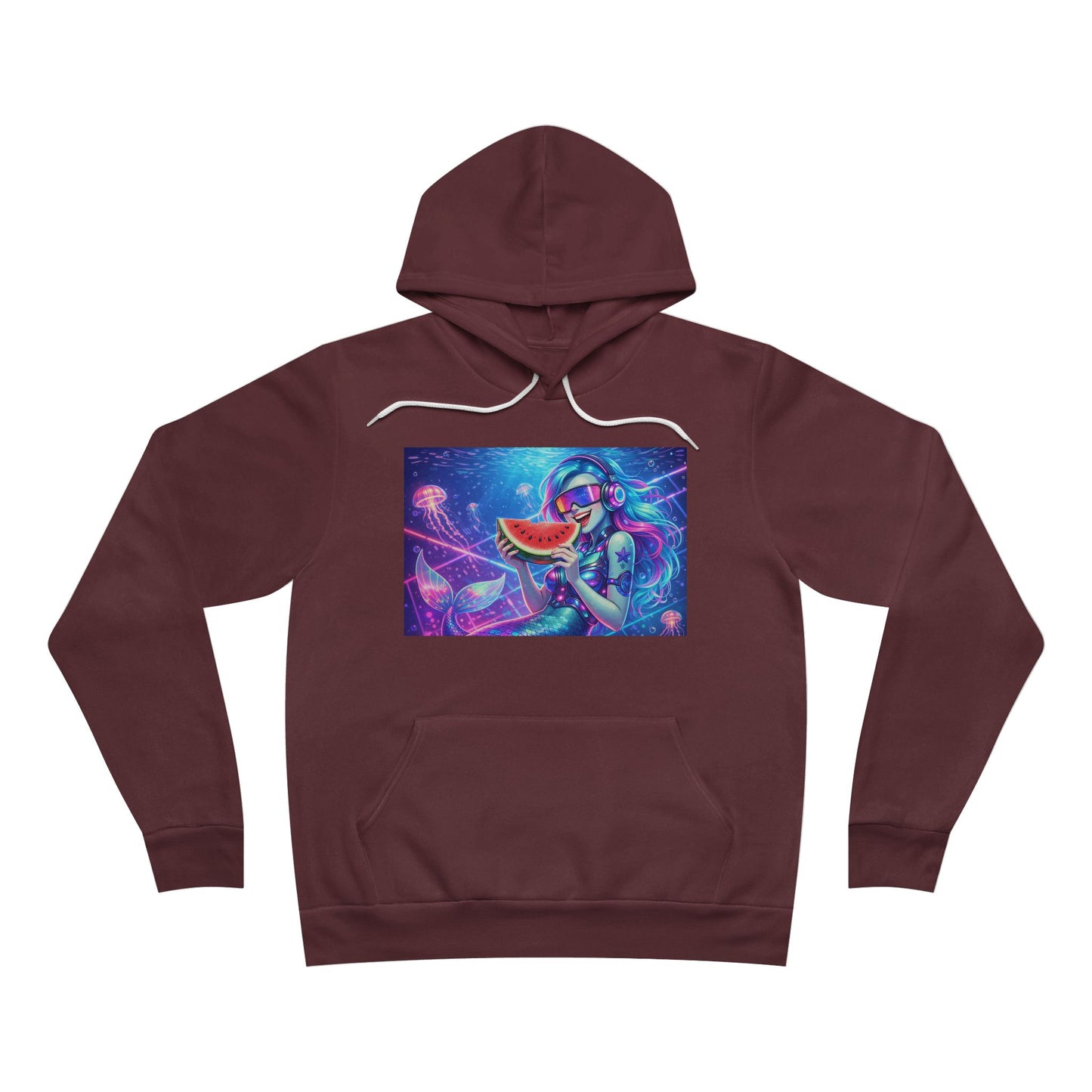 V1B1N Mermaid Hoodie – Colorful Trippy Space Art Pullover