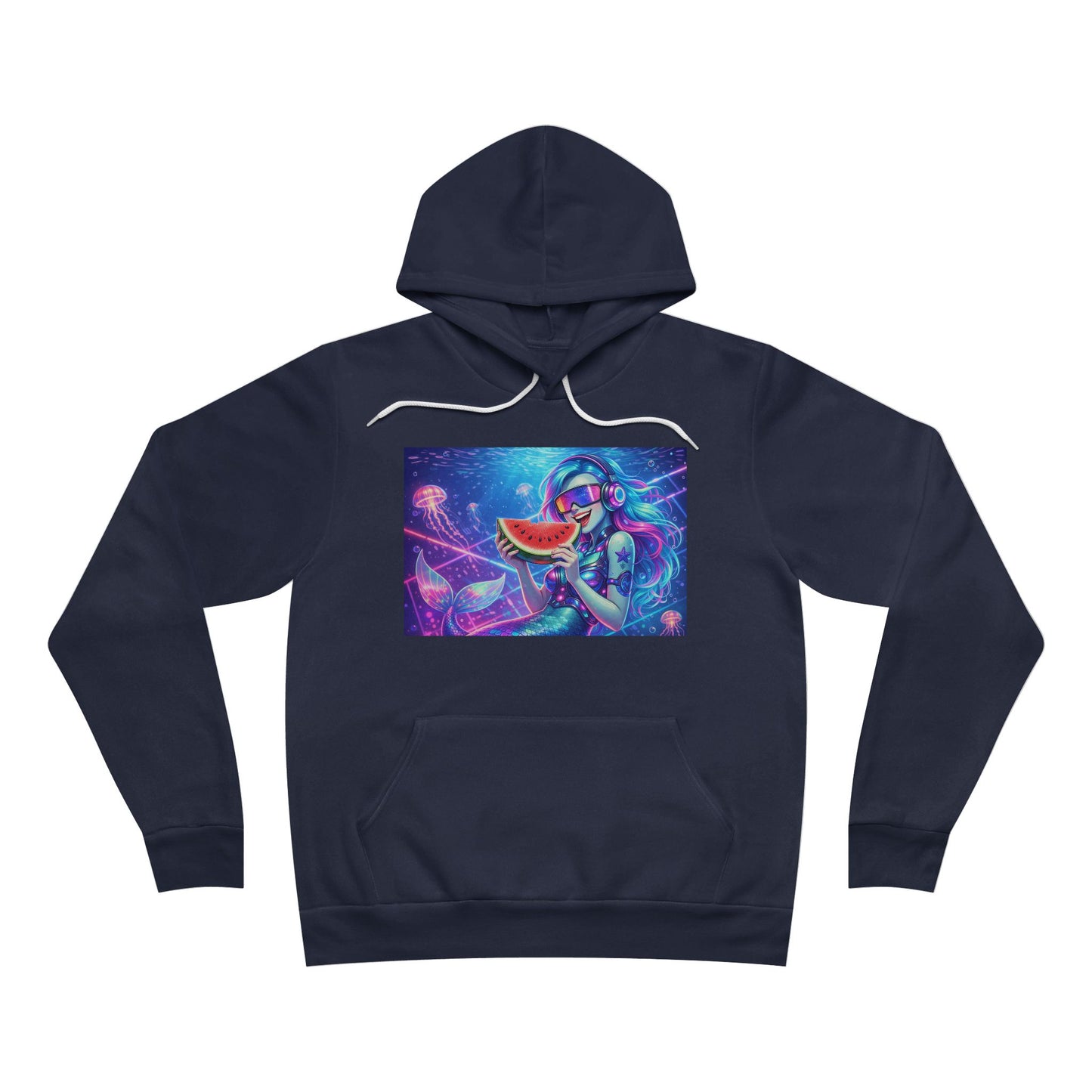 V1B1N Mermaid Hoodie – Colorful Trippy Space Art Pullover
