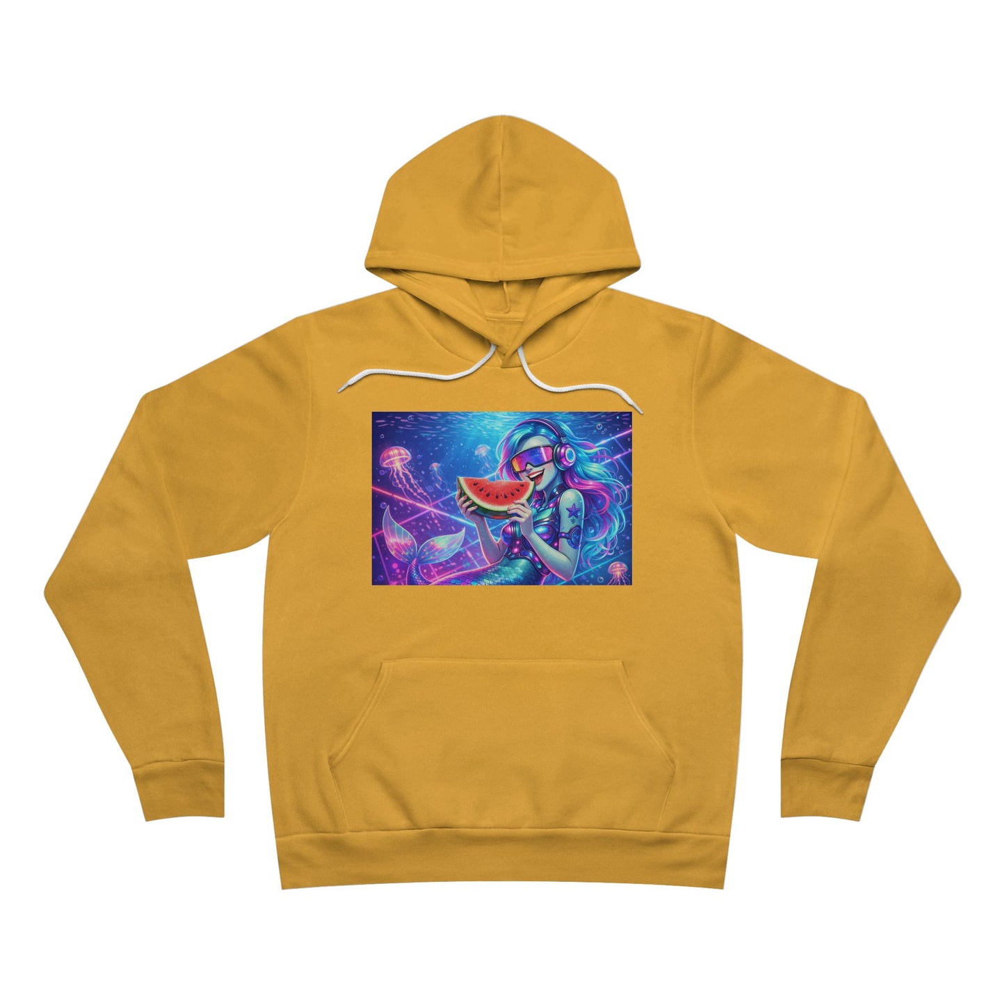 V1B1N Mermaid Hoodie – Colorful Trippy Space Art Pullover