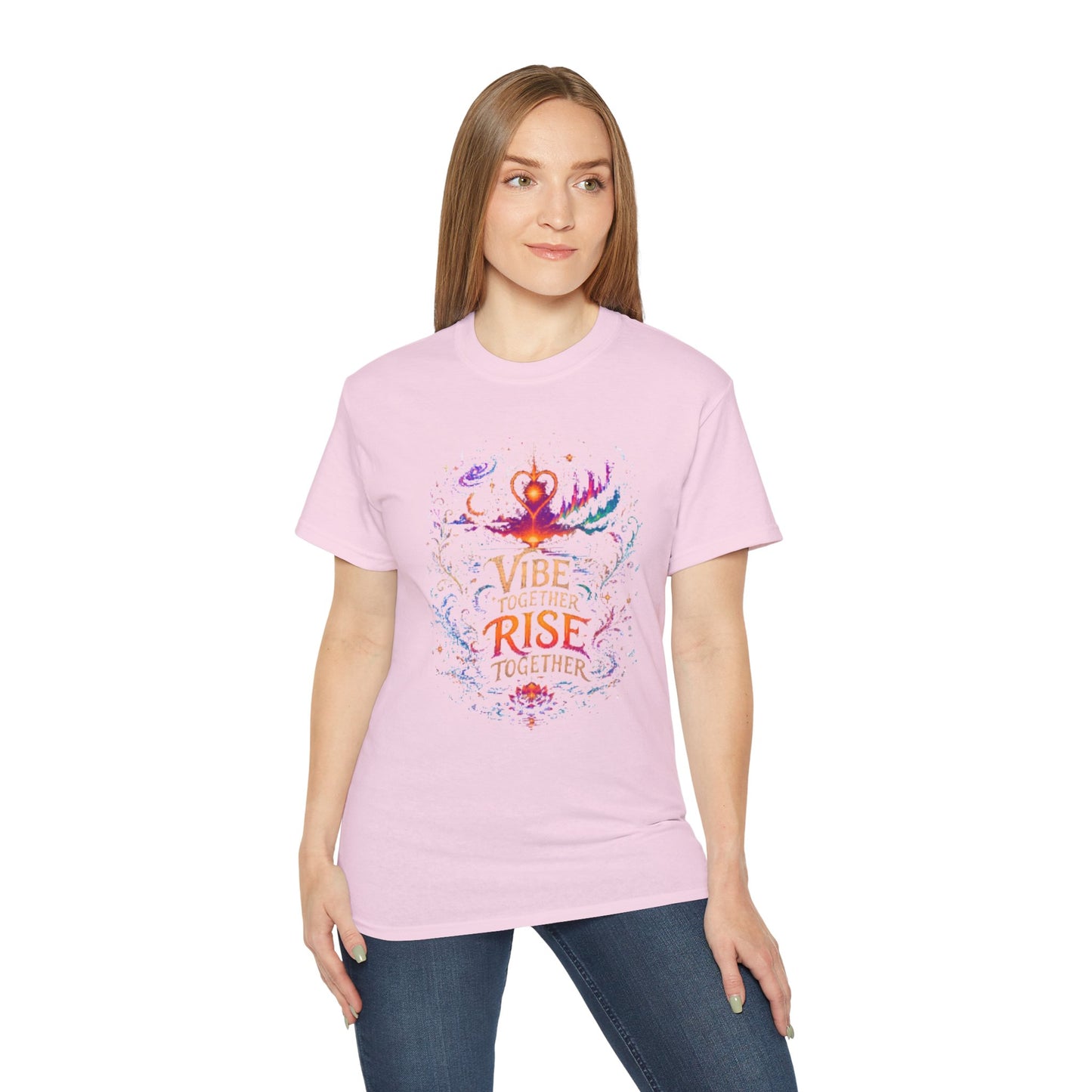 Vibe Together Rise Together Tee — Spiritual Inspirational Graphic T-Shirt