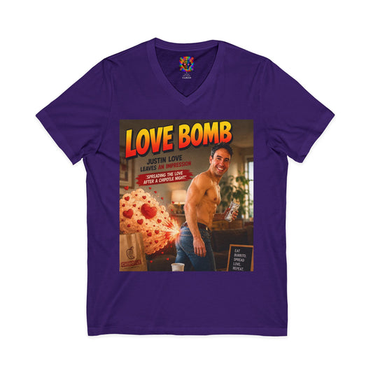 Love Bomb Vintage Poster V-Neck Tee