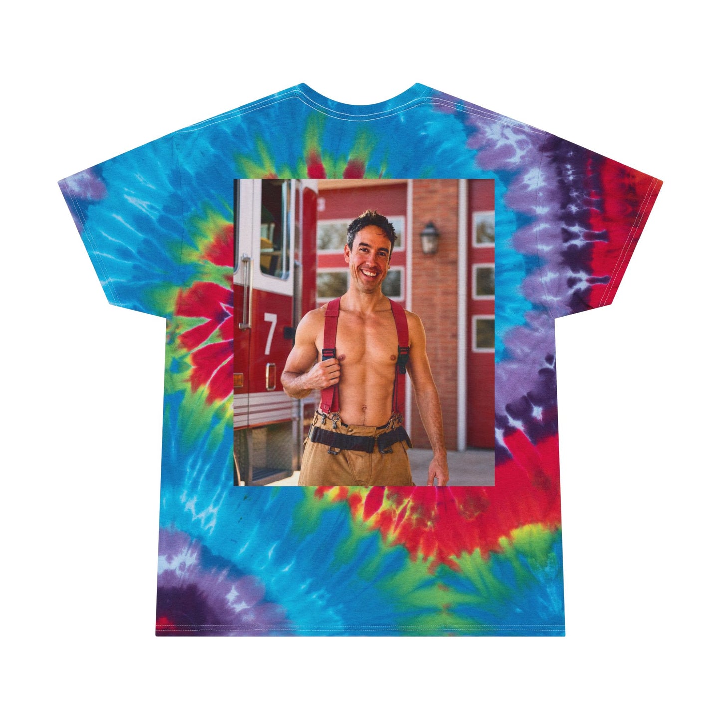 Tie-Dye Tee — 'Sending a Virtual Hug... Loading' Spiral Graphic T-Shirt