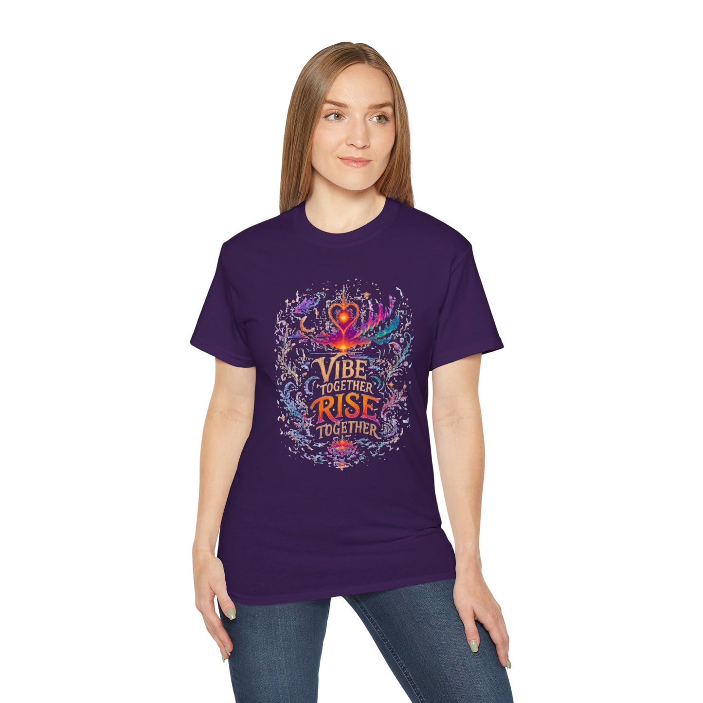 Vibe Together Rise Together Tee — Spiritual Inspirational Graphic T-Shirt