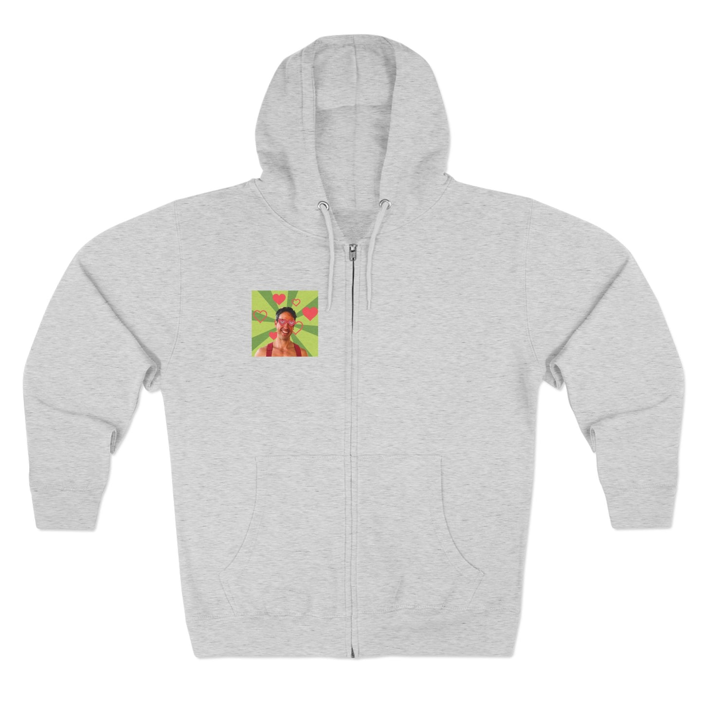 Love Bomb Retro Movie Poster Zip Hoodie