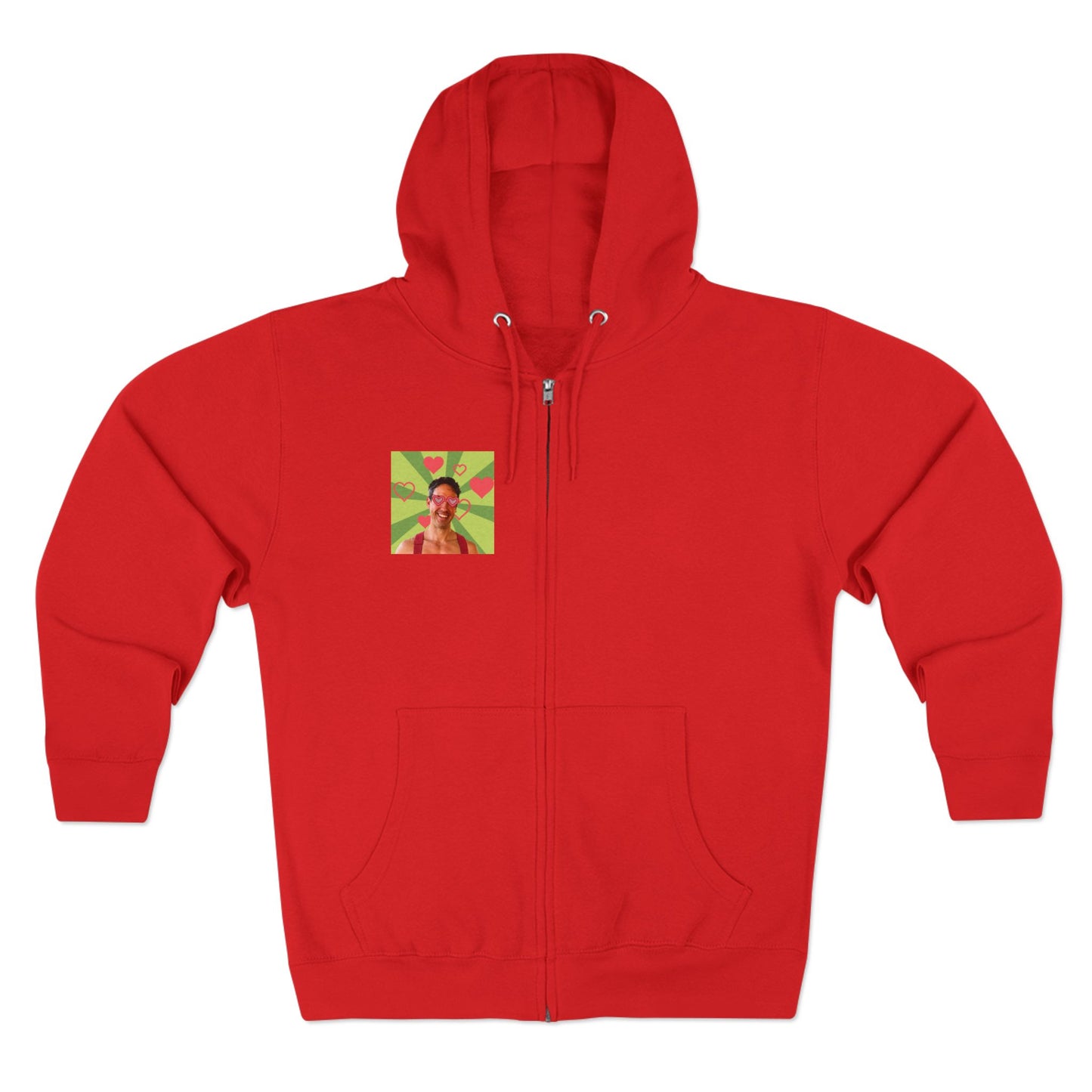 Love Bomb Retro Movie Poster Zip Hoodie
