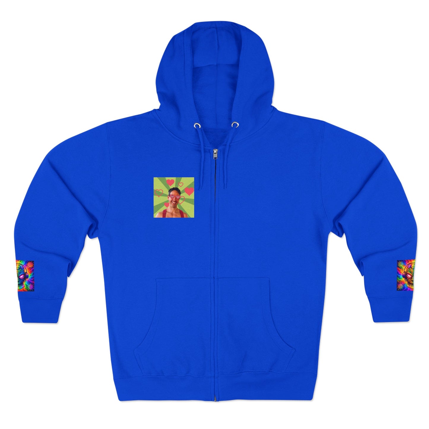 Love Bomb Retro Movie Poster Zip Hoodie