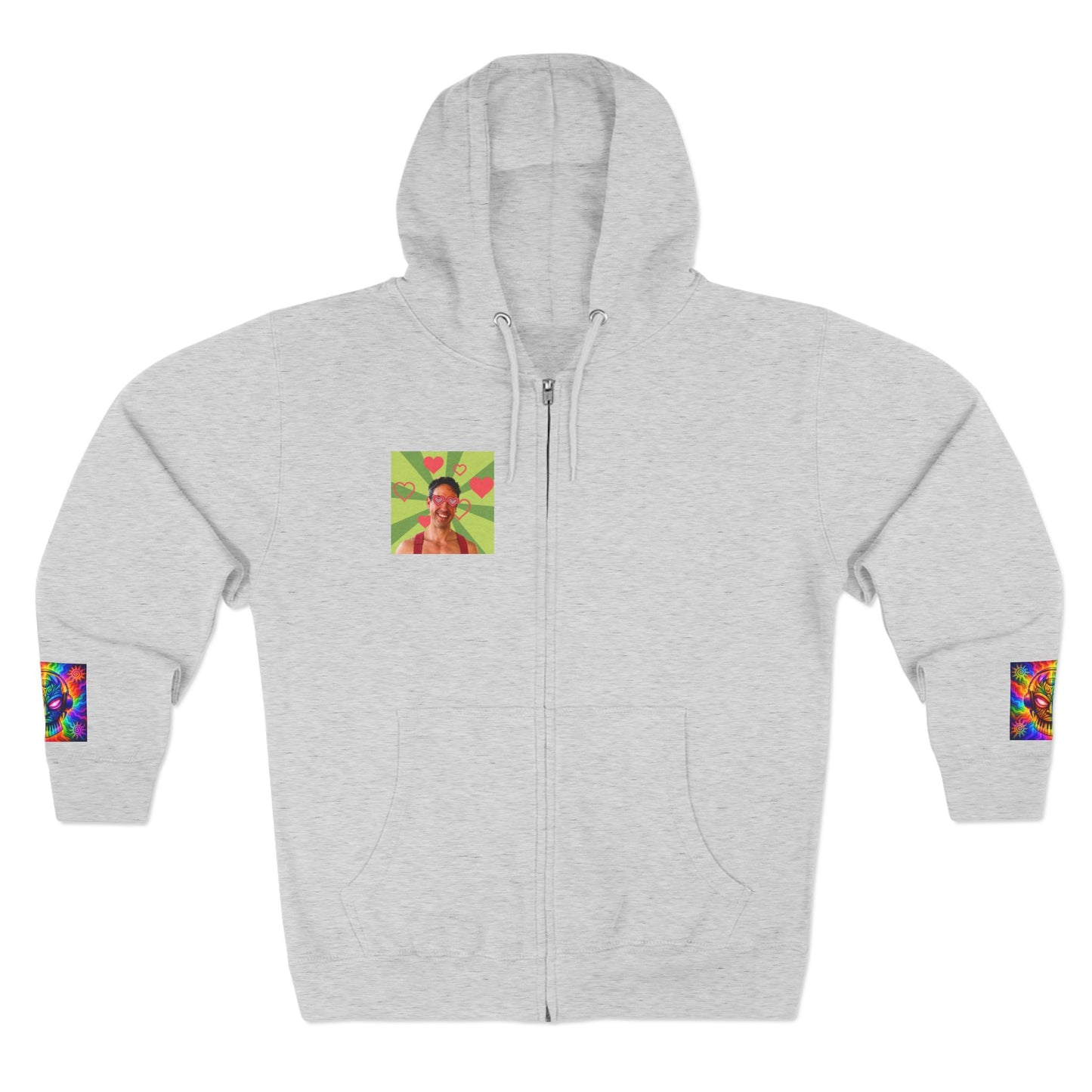 Love Bomb Retro Movie Poster Zip Hoodie