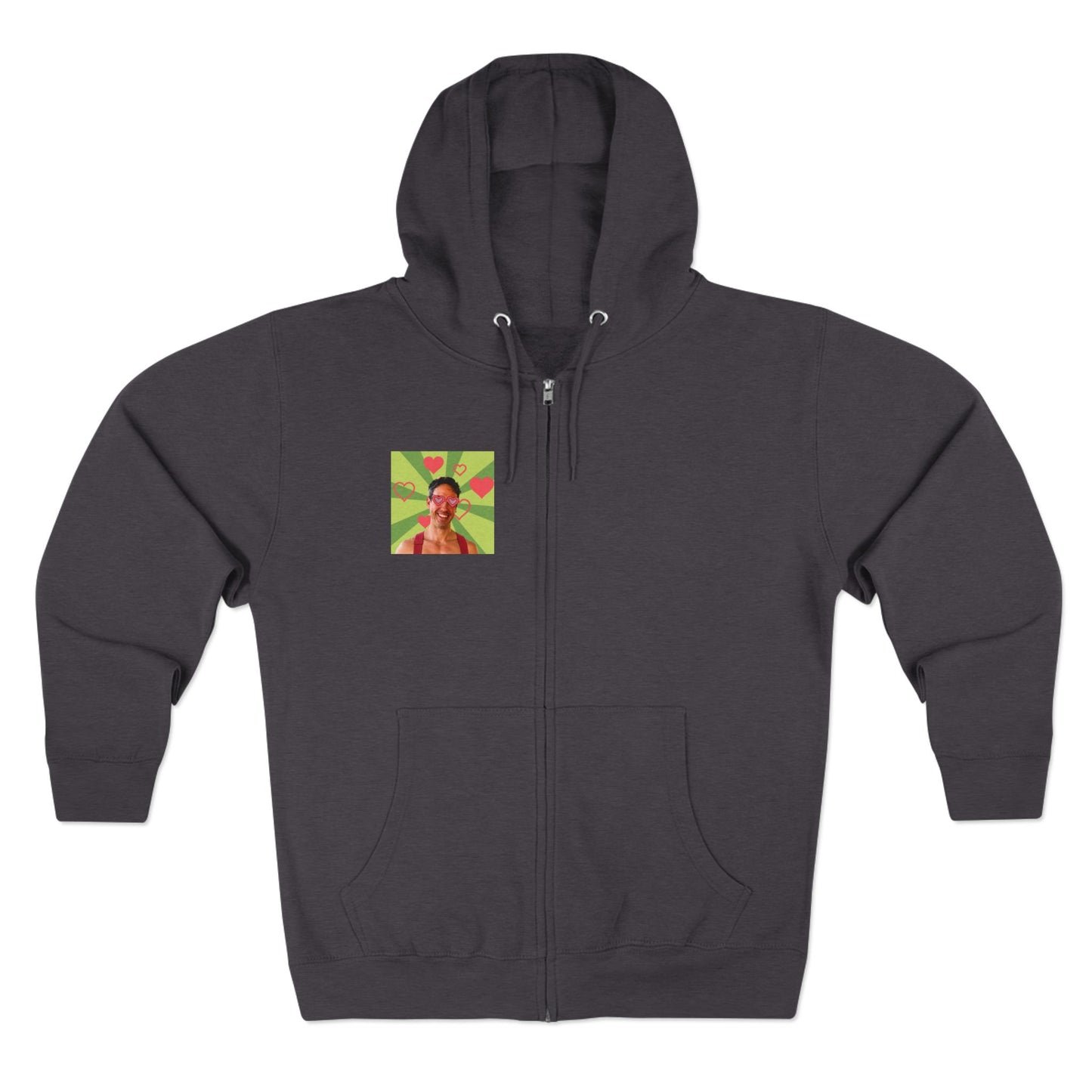 Love Bomb Retro Movie Poster Zip Hoodie
