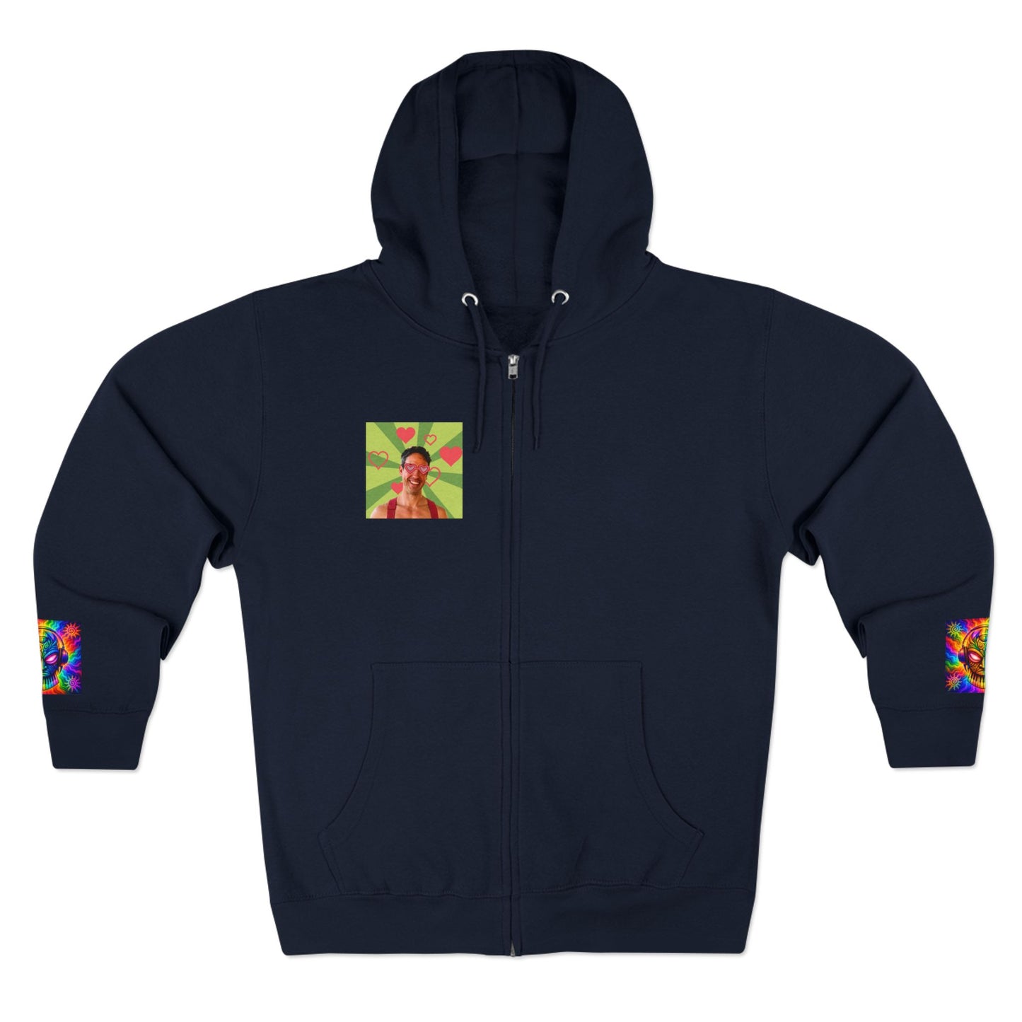 Love Bomb Retro Movie Poster Zip Hoodie