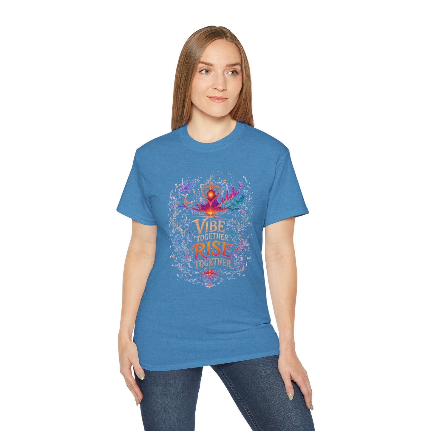 Vibe Together Rise Together Tee — Spiritual Inspirational Graphic T-Shirt