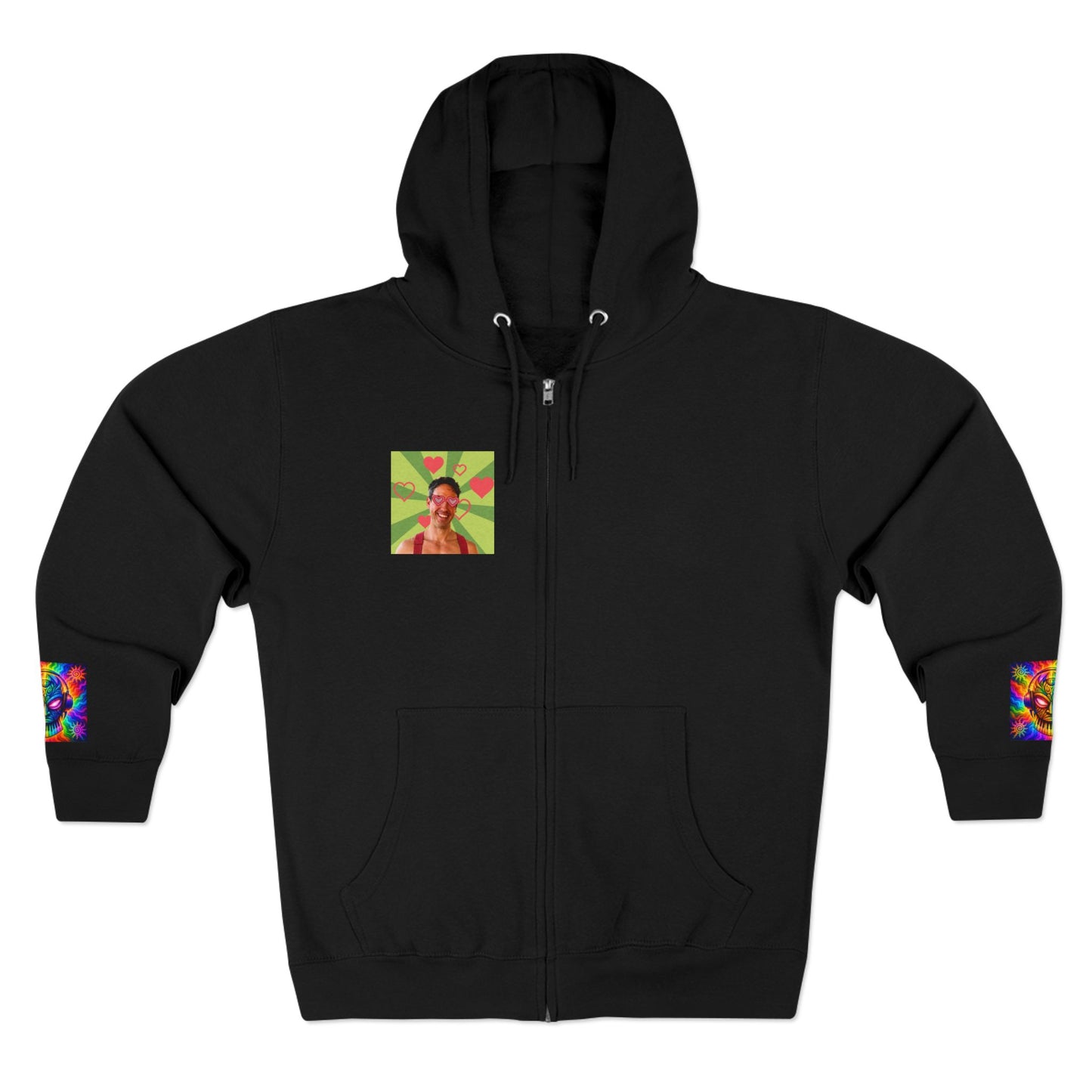 Love Bomb Retro Movie Poster Zip Hoodie