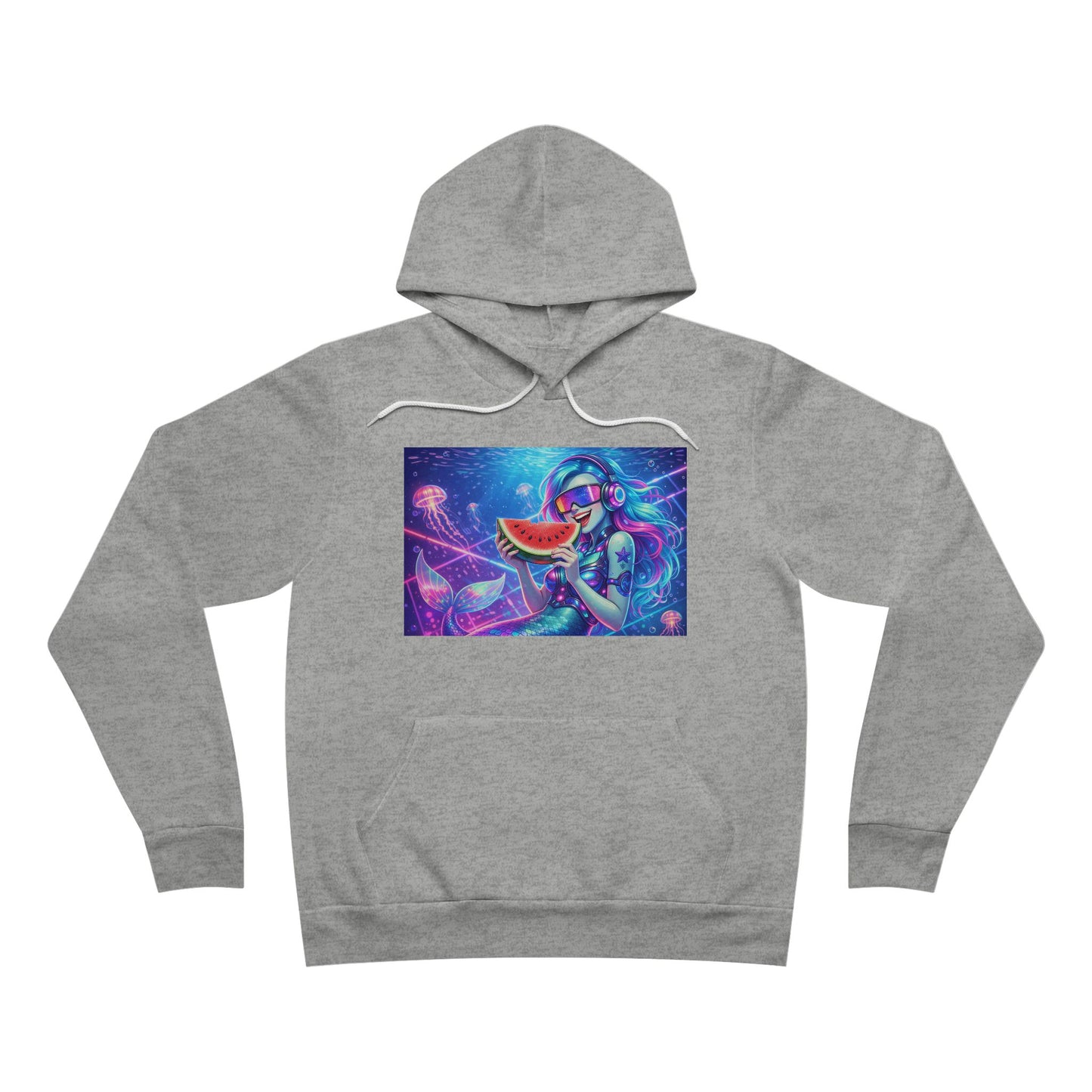 V1B1N Mermaid Hoodie – Colorful Trippy Space Art Pullover