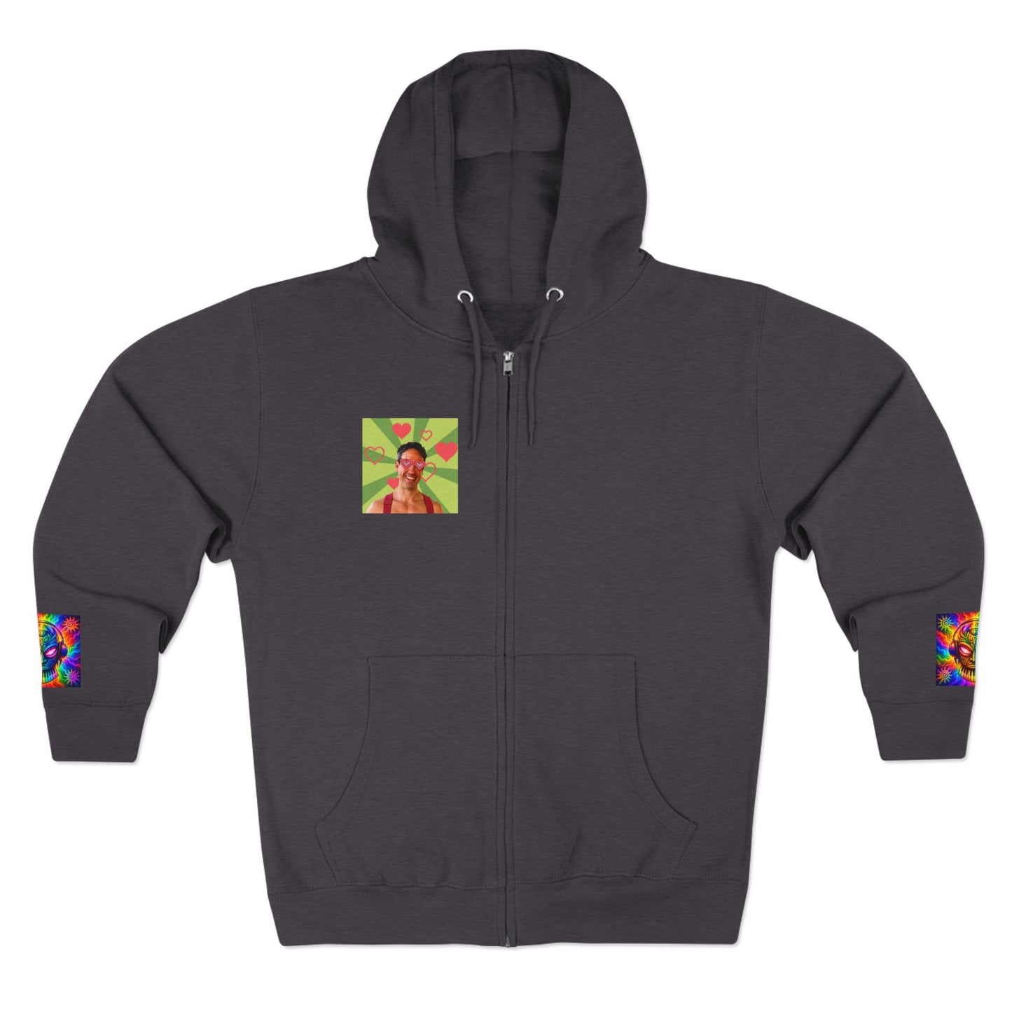 Love Bomb Retro Movie Poster Zip Hoodie