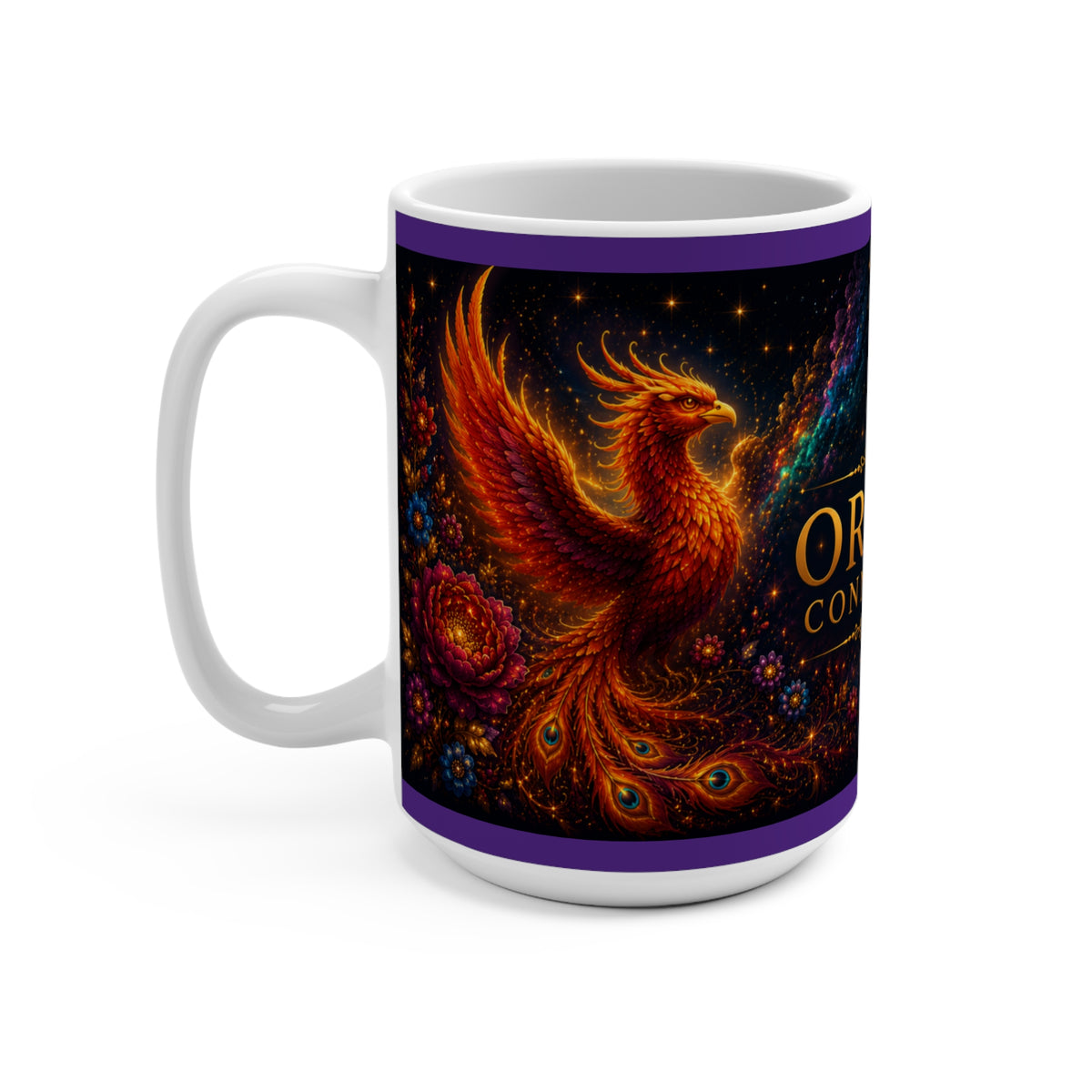 Oracle Connections Phoenix 15oz Ceramic Mug — Mythic Tarot Coffee Cup