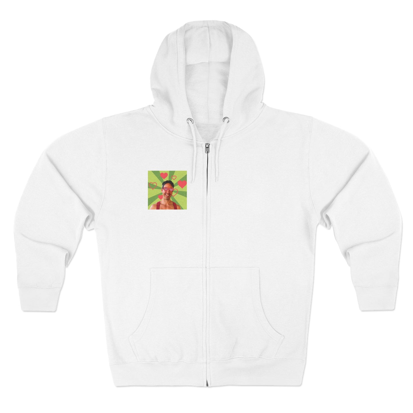 Love Bomb Retro Movie Poster Zip Hoodie
