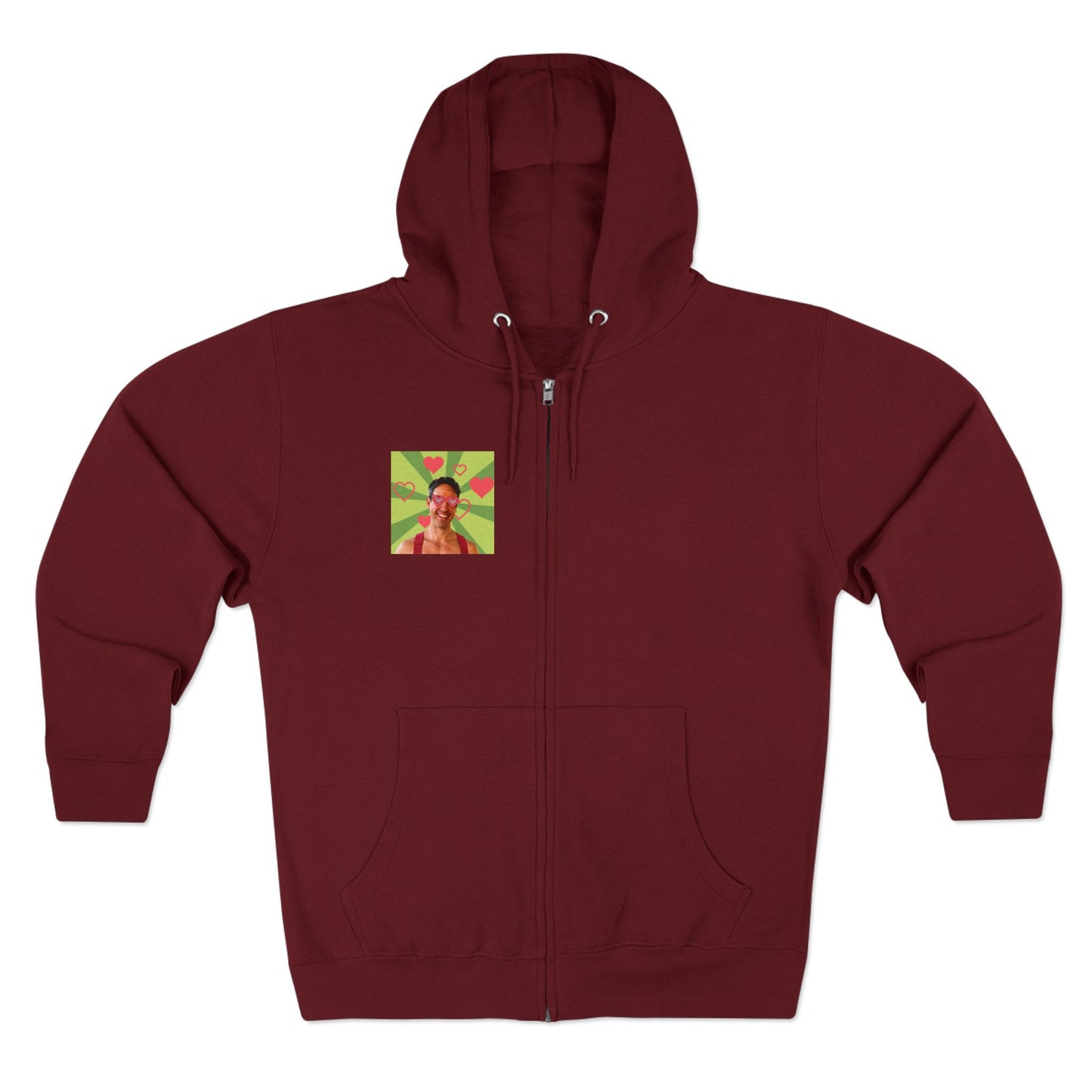 Love Bomb Retro Movie Poster Zip Hoodie
