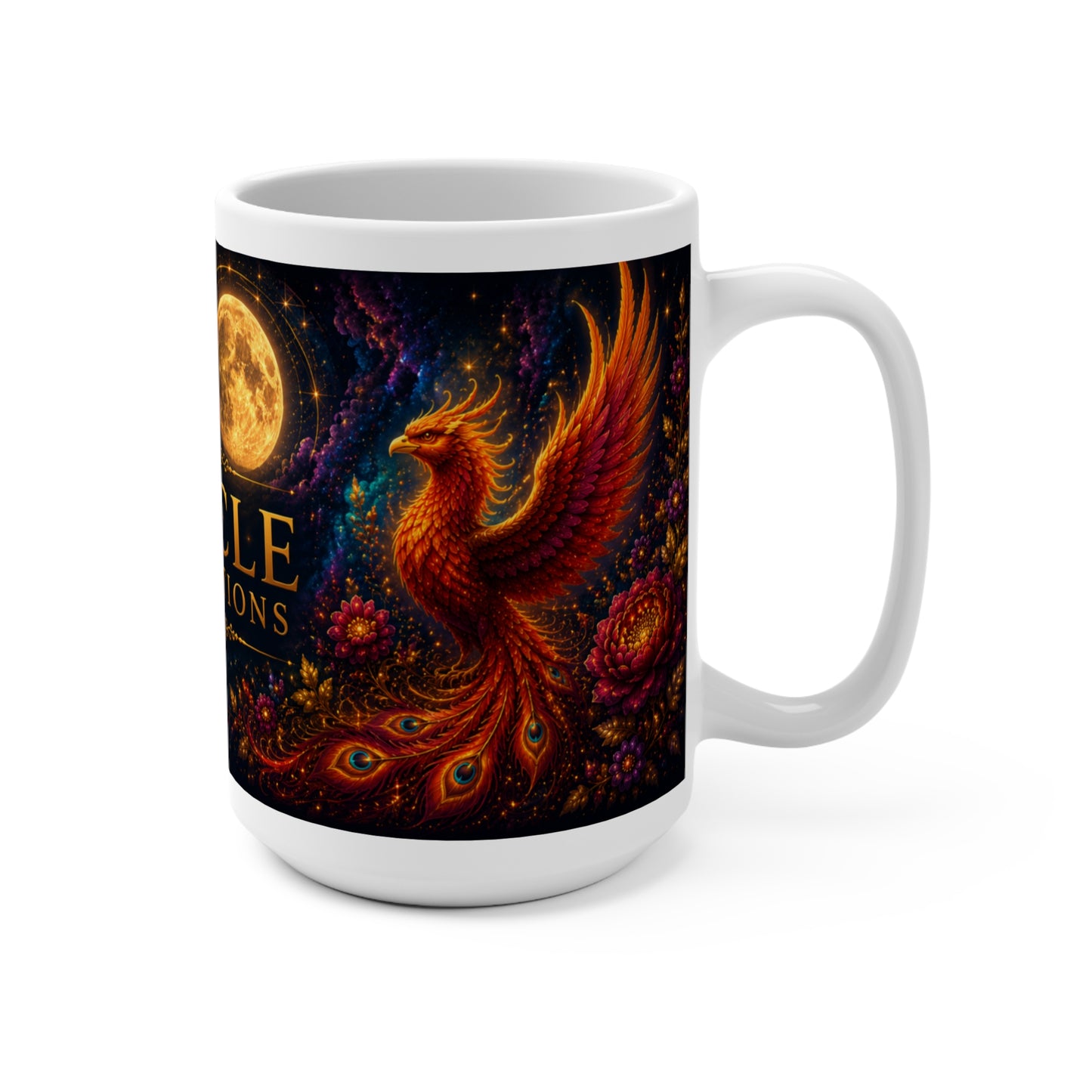 Oracle Connections Phoenix 15oz Ceramic Mug — Mythic Tarot Coffee Cup